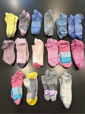 Bombas Ankle Socks | 14 Pairs | mostly size large, a few medium